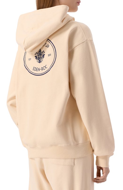 Хлопковое худи Sporty & Rich x Hotel du Cap-Eden-Roc Sporty and Rich ST07060666CR01 Кремовый  ST07060666CR01 Фото 4