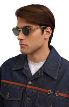 Женские солнцезащитные очки MYKITA зеленого цвета, арт. VAASA/056 | Фото 3 (Нос: Не проставлено; Региональные ограничения белый список (Axapta Mercury): Не проставлено; Кросс-КТ: С/з-унисекс; Материал: Пластик; Тип очков: С/з; Оптика Гендер: оптика-унисекс; Очки форма: Круглые)