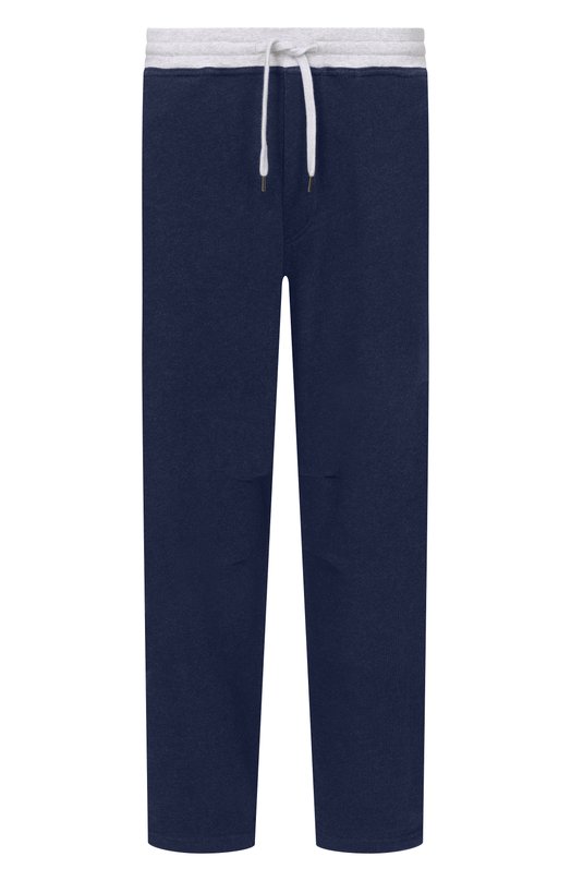 Брюки из хлопка и льна Brunello Cucinelli MR8313381G Синий MR8313381G