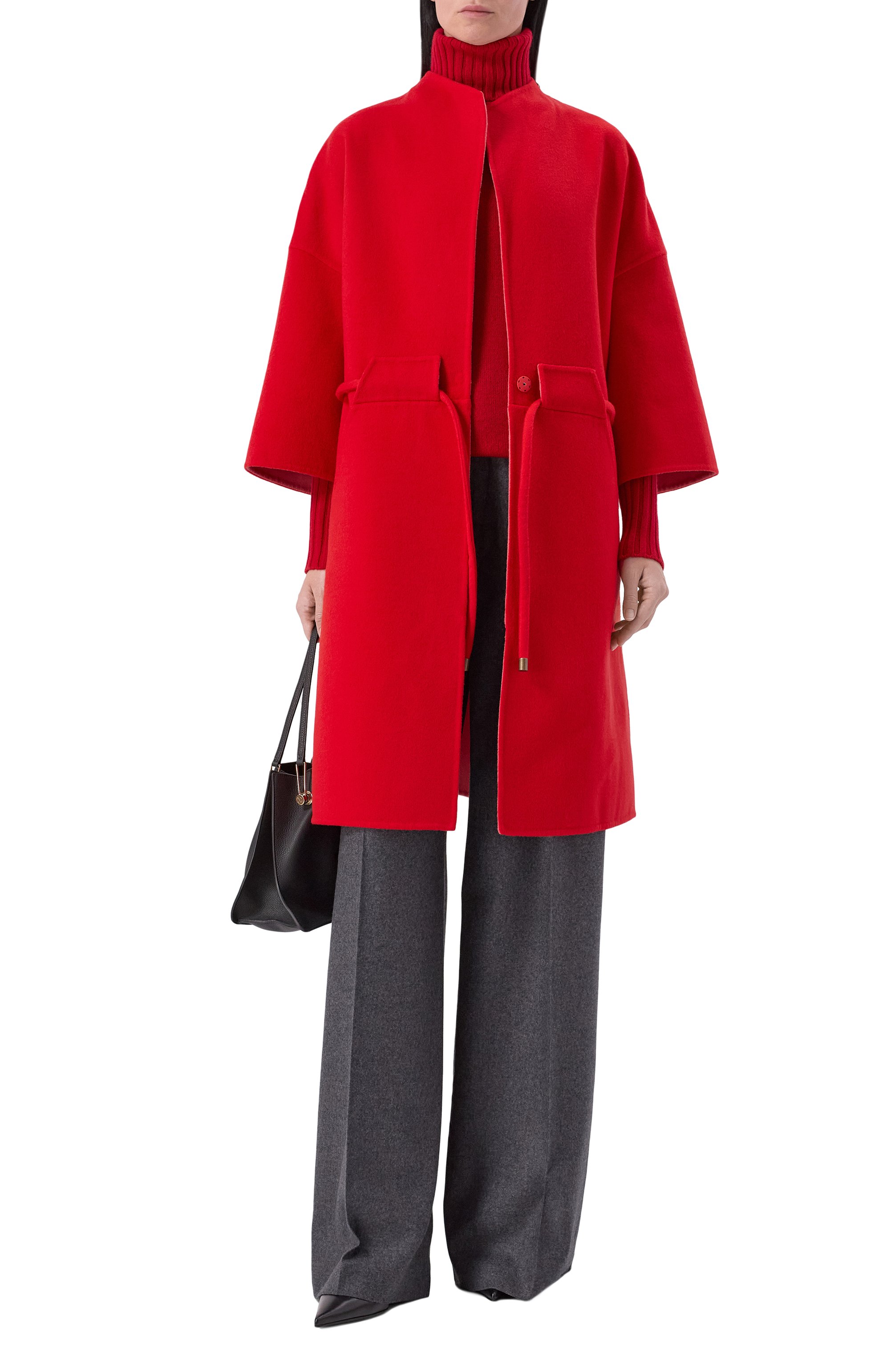 Шерстяное пальто GIORGIO ARMANI красного цвета по цене 499500 руб., арт. GW002461/TE20107, фото 2 Шерстяное пальто GIORGIO ARMANI, арт. GW002461/TE20107, фото 2