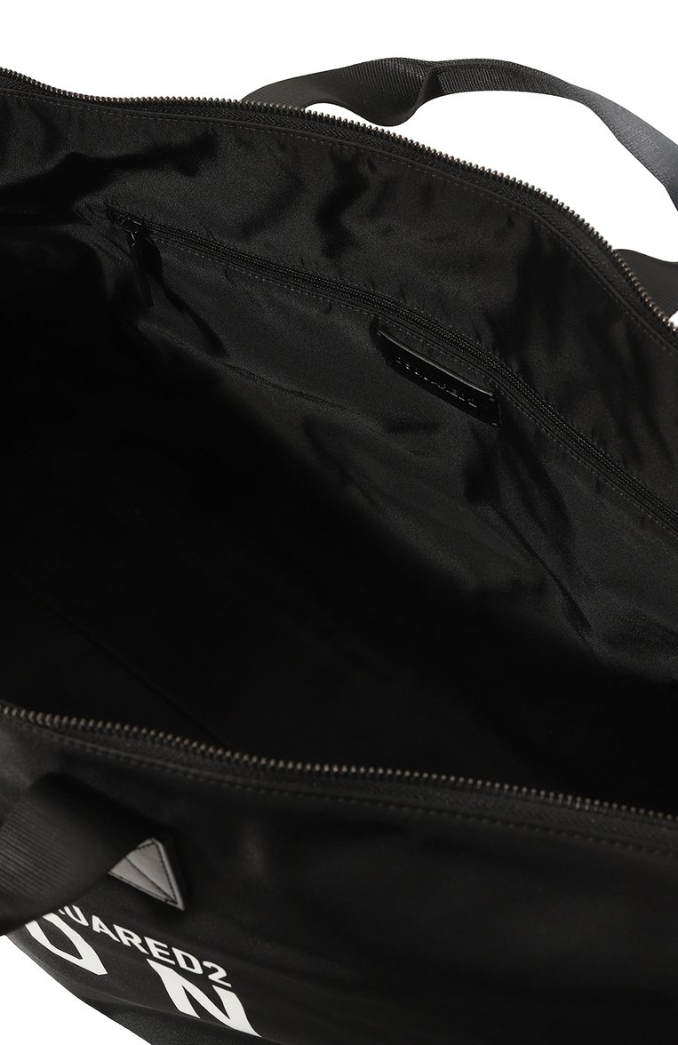 Мужская текстильная дорожная сумка DSQUARED2 черного цвета, арт. DFM0046/11703199 | Фото 5 (Материал сплава: Проставлено; Ремень/цепочка: На ремешке; Материал: Текстиль; Драгоценные камни: Проставлено; Размер: large)