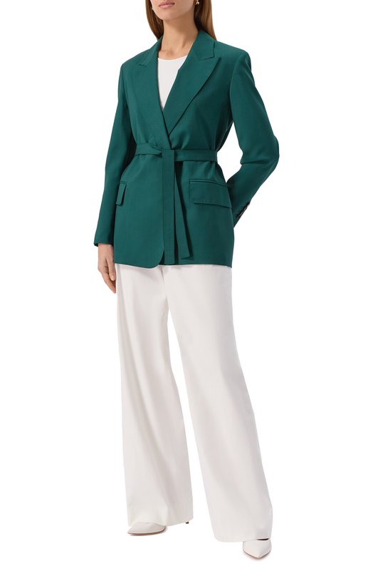 Шерстяной жакет Max Mara TALENT0 Зелёный  TALENT0 Фото 2