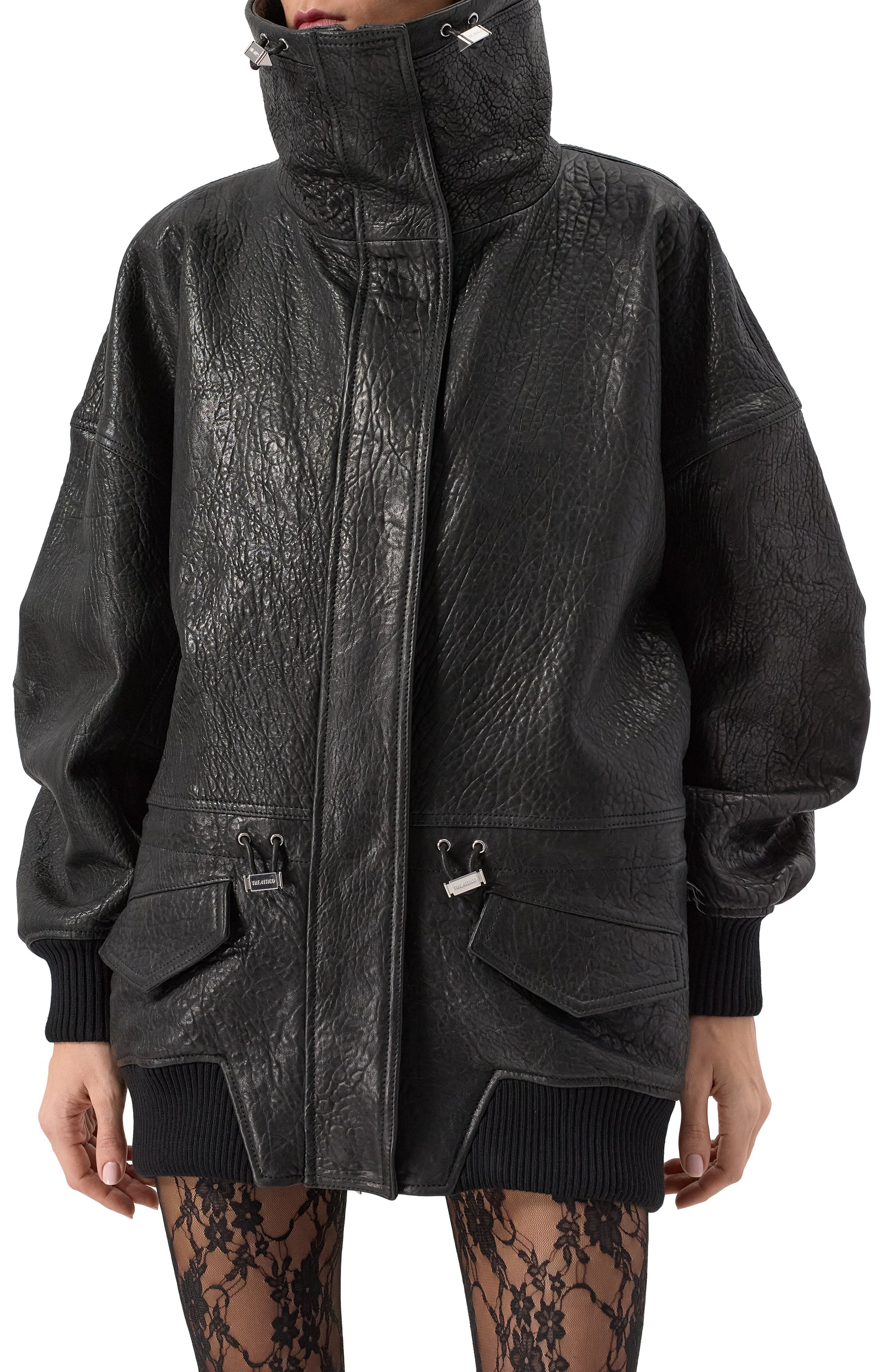 Кожаный бомбер THE ATTICO, арт. 250WCB00072/LBT122AA, фото 8