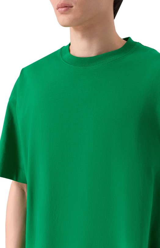 Хлопковая футболка Dries Van Noten 021111/3603 Зелёный  021111/3603 Фото 5