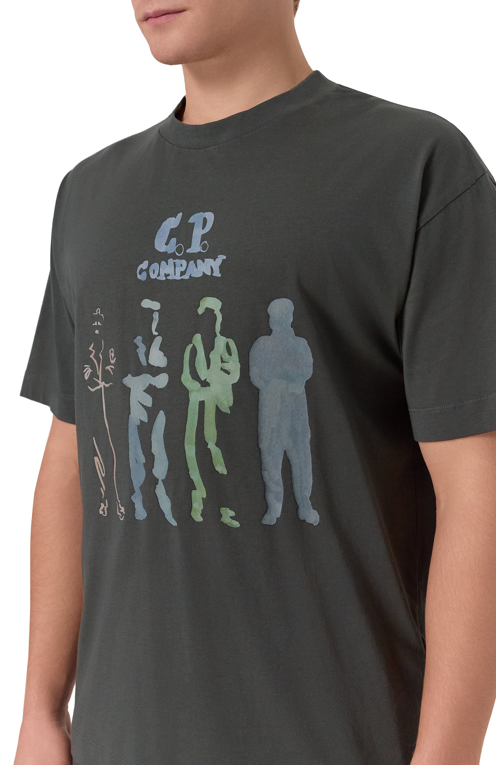 Хлопковая футболка C.P. COMPANY, арт. 19CMTS105A005100W, фото 5