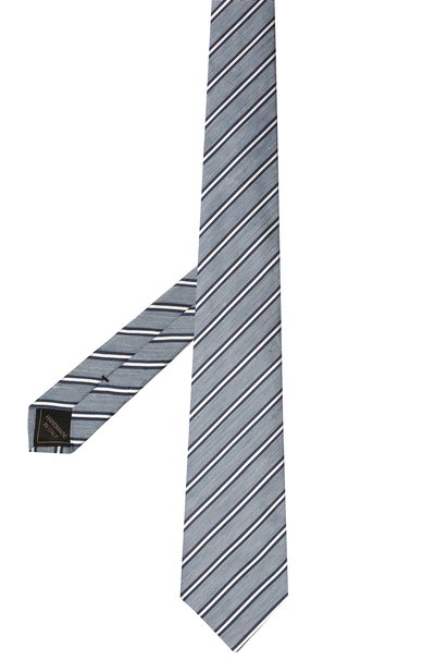 Галстук из шелка и льна BRIONI серо-голубого цвета по цене 25950 руб., арт. 062I00/P041B, фото 2 Галстук из шелка и льна BRIONI, арт. 062I00/P041B, фото 2