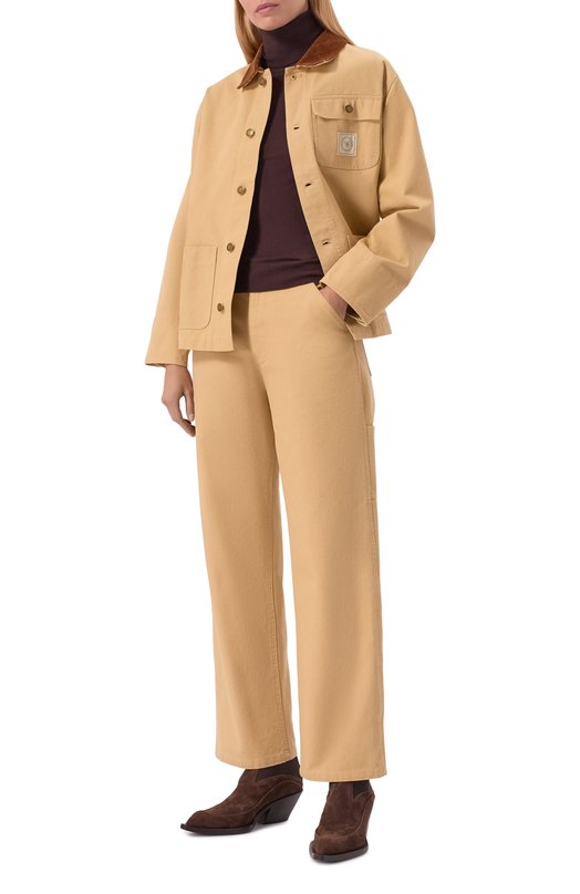 Хлопковые брюки Sporty and Rich PA04865305BE09 Бежевый  PA04865305BE09 Фото 2