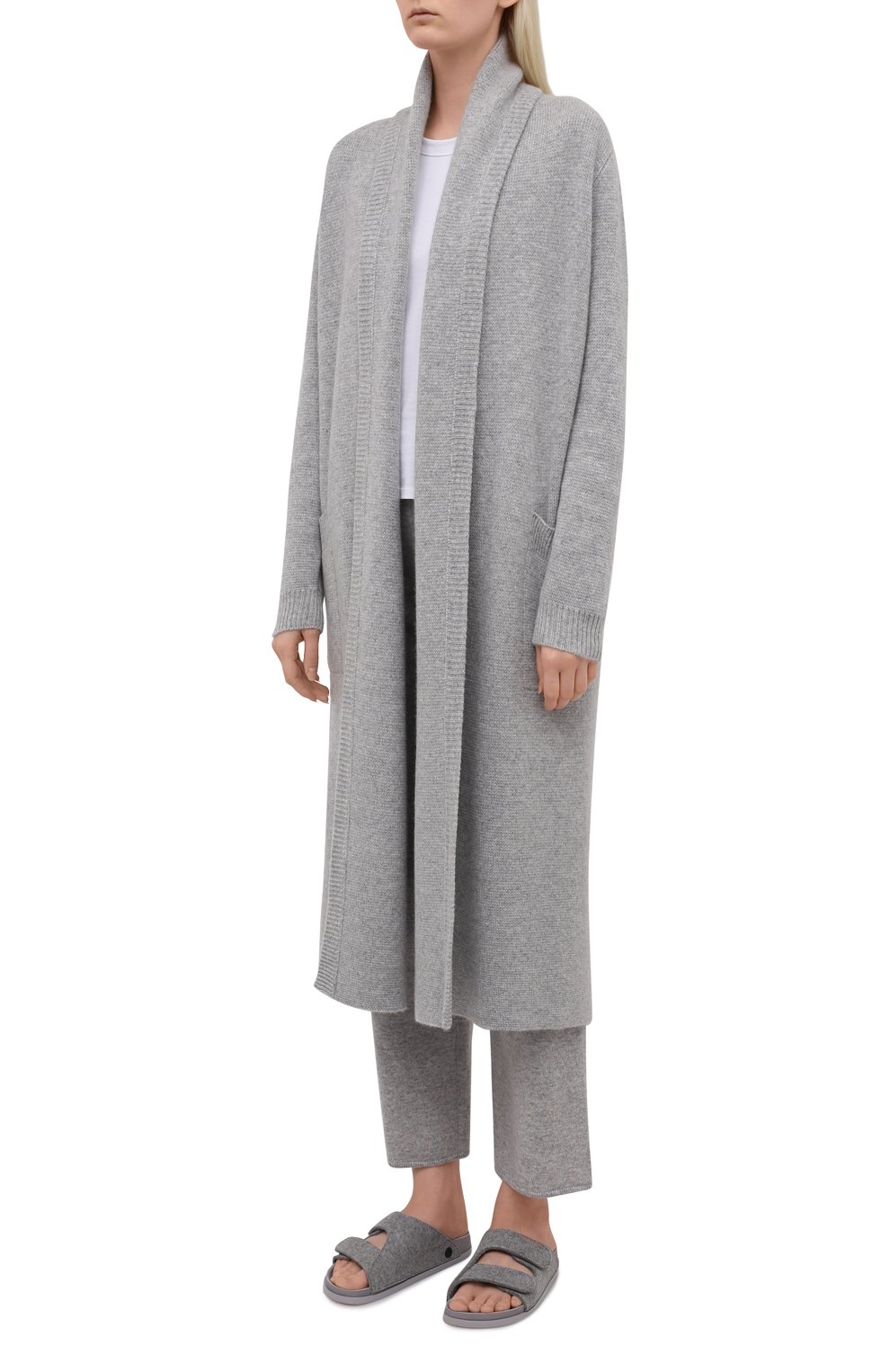 Кашемировый кардиган LE KASHA светло-серого цвета по цене 168000 руб., арт. ITALY00, фото 3 Кашемировый кардиган LE KASHA, арт. ITALY00, фото 3