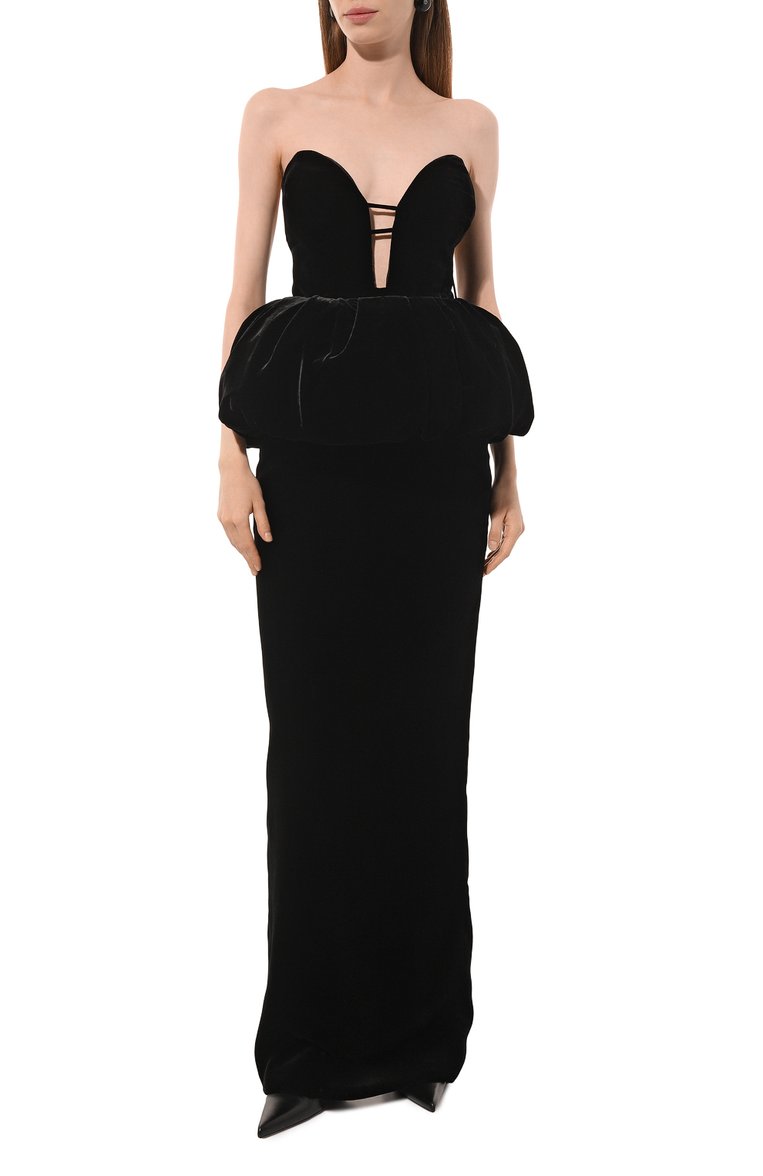 Бархатное платье THE NEW ARRIVALS ILKYAZ OZEL, арт. W24_NA00203010587, фото 2