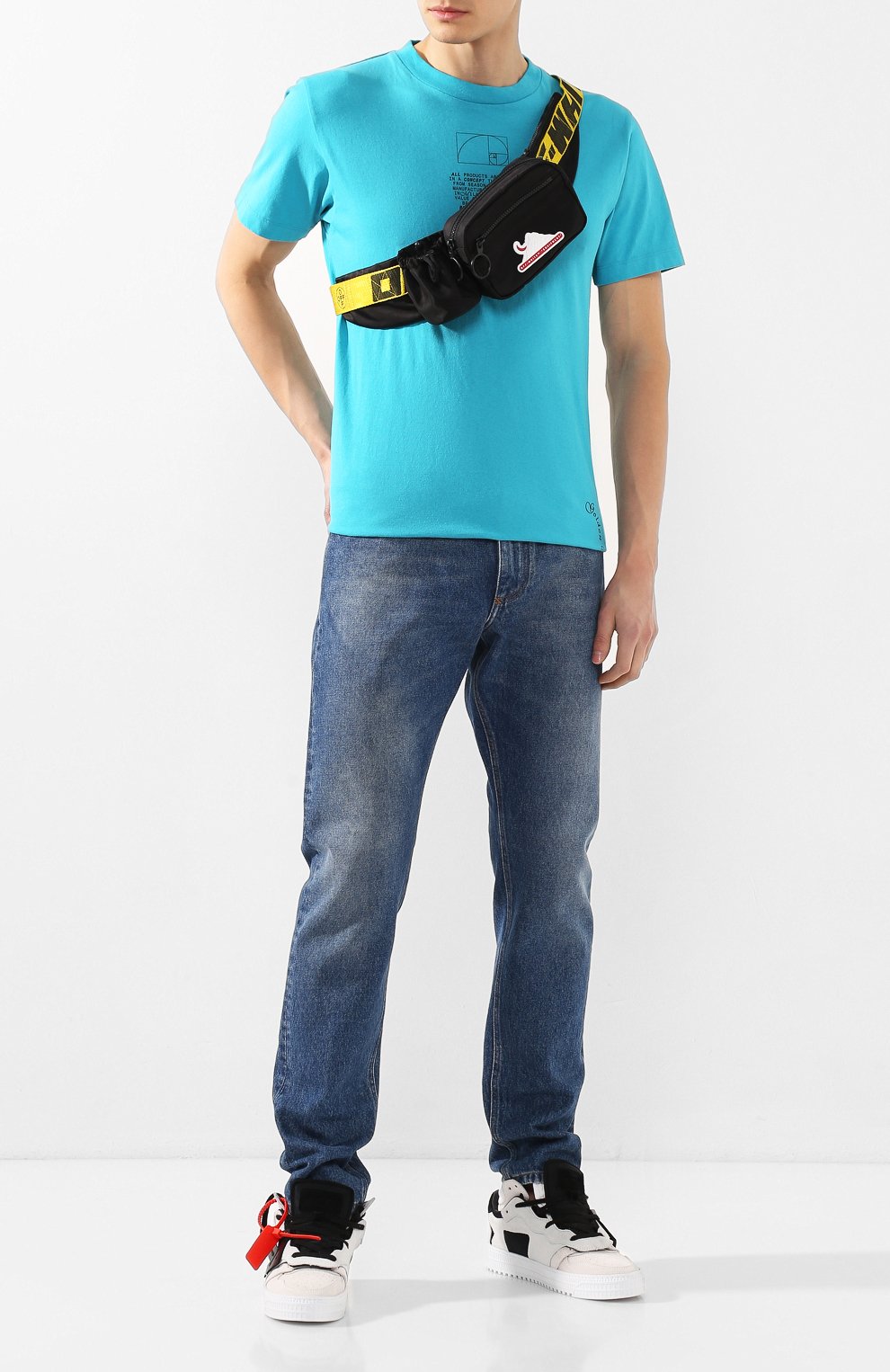 Текстильная поясная сумка OFF-WHITE, арт. 0MKN003R20E480011000, фото 2