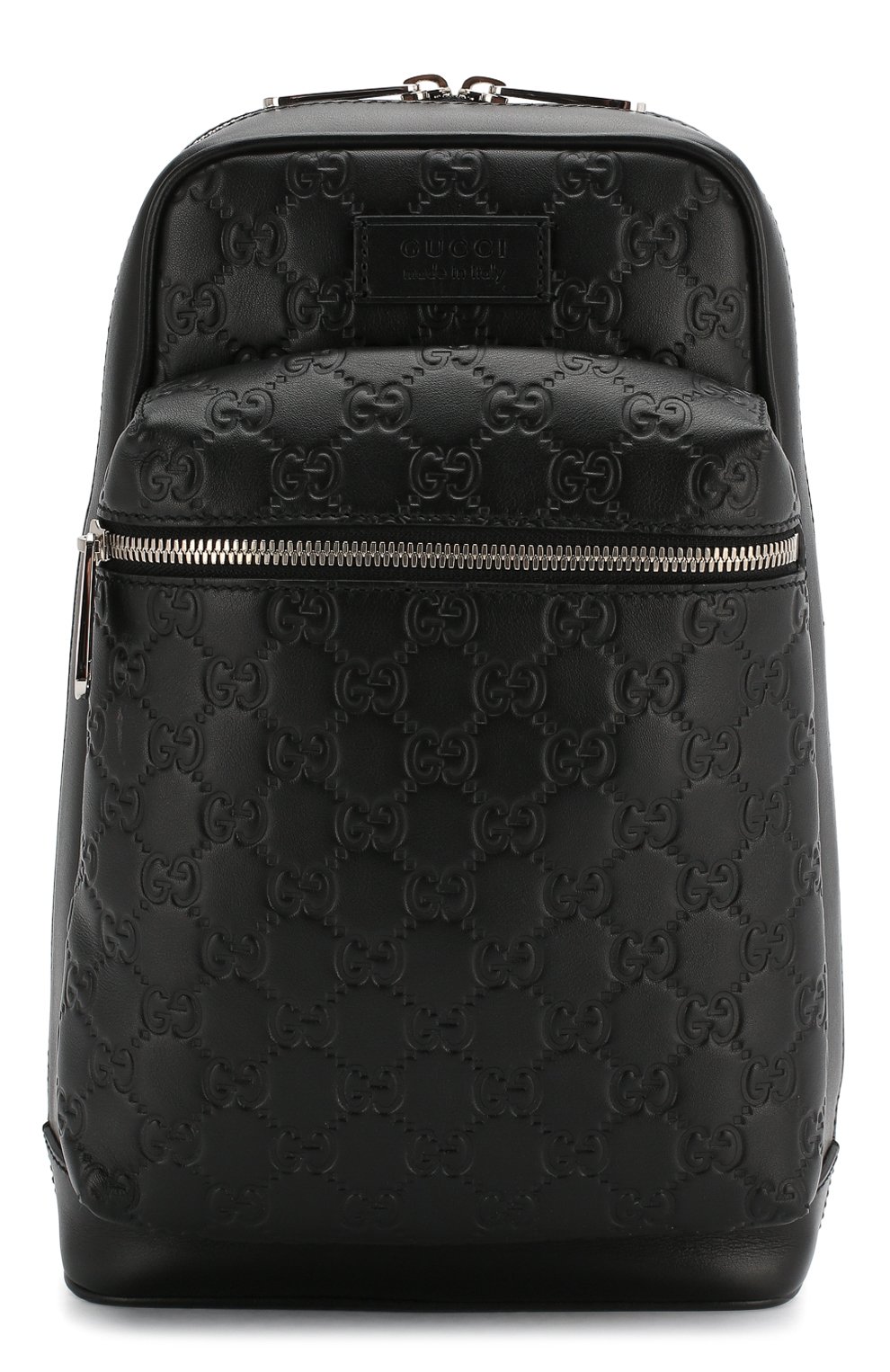 Кожаный рюкзак gucci signature GUCCI черного цвета по цене 104000 руб., арт. 523234/DMTDN, фото 1 Кожаный рюкзак gucci signature GUCCI, арт. 523234/DMTDN, фото 1