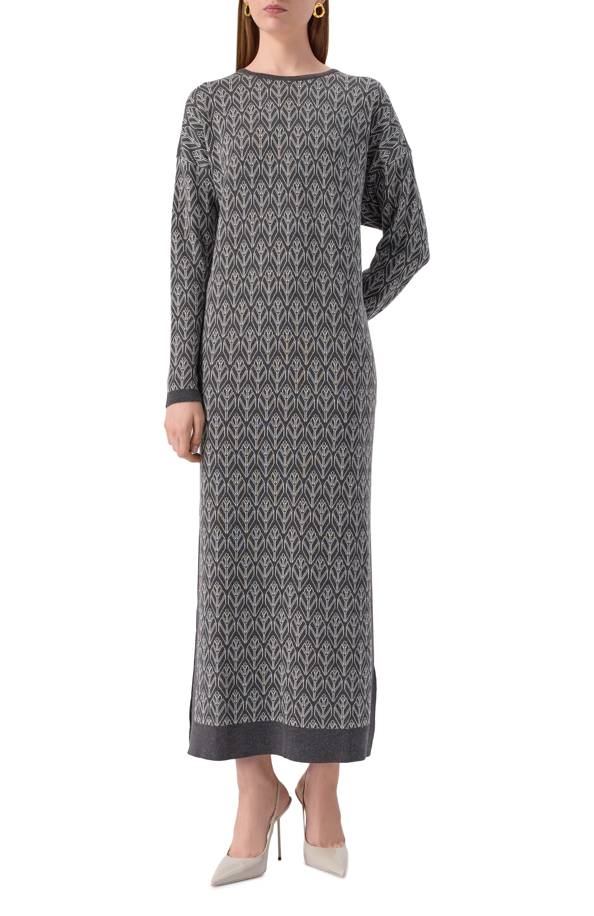 Платье из шелка и кашемира FREEAGE, арт. W26.DR170M.6030.991, фото 2