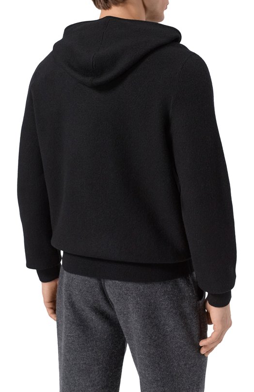 Шерстяное худи MC2 Saint Barth JAK0002-00156I/JAKE H00D Чёрный  JAK0002-00156I/JAKE H00D Фото 4