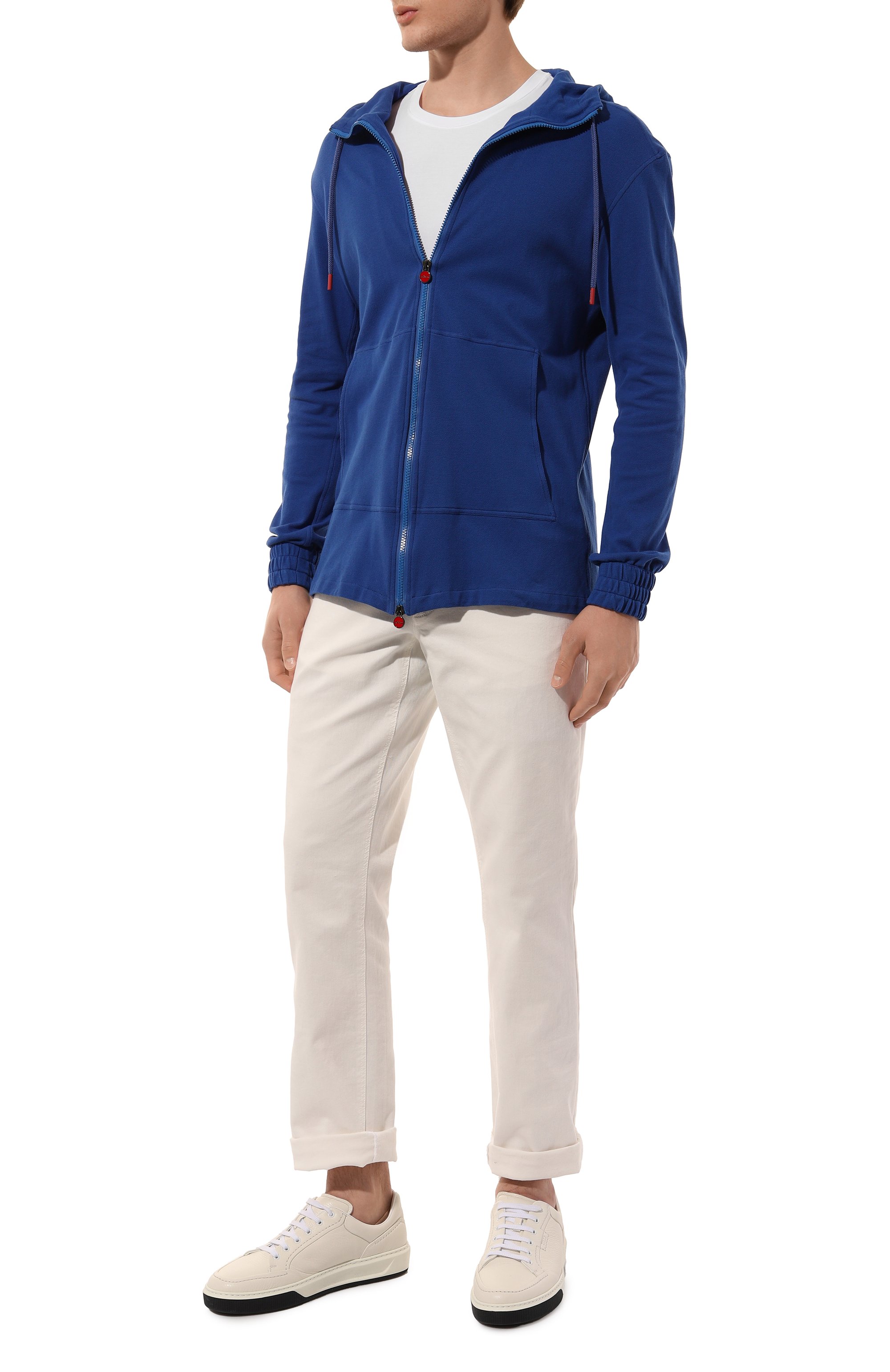 Хлопковая толстовка KITON синего цвета по цене 87550 руб., арт. UMC010H08801, фото 2 Хлопковая толстовка KITON, арт. UMC010H08801, фото 2