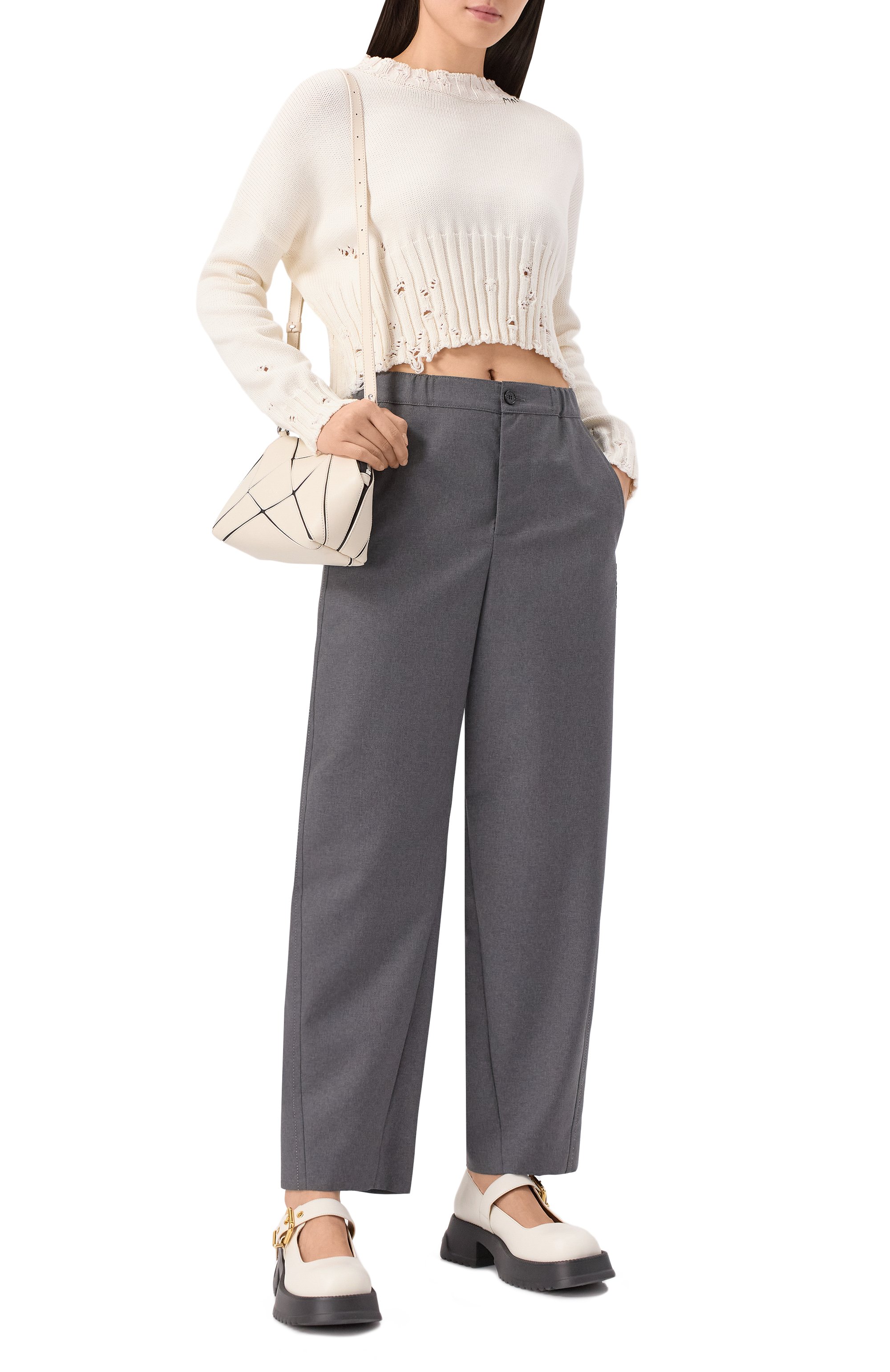 Шерстяные брюки MARNI, арт. PAMA0482U0/TW839, фото 2