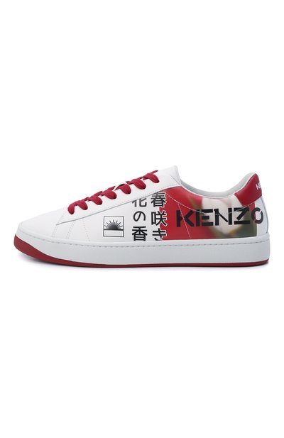 Кожаные кеды KENZO белого цвета по цене 33100 руб., арт. FC55SN170L71, фото 4 Кожаные кеды KENZO, арт. FC55SN170L71, фото 4