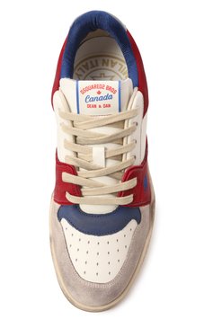 Мужские кожаные кеды spiker DSQUARED2 разноцветного цвета, арт. SNM0315/09708189 | Фото 6 (Подошва: Массивная; Драгоценные камни: Проставлено; Материал сплава: Проставлено; Материал внешний: Натуральная кожа; Материал внутренний: Текстиль; Кросс-КТ: Низкие; Материал утеплителя: Без утеплителя; Стили: Классический)