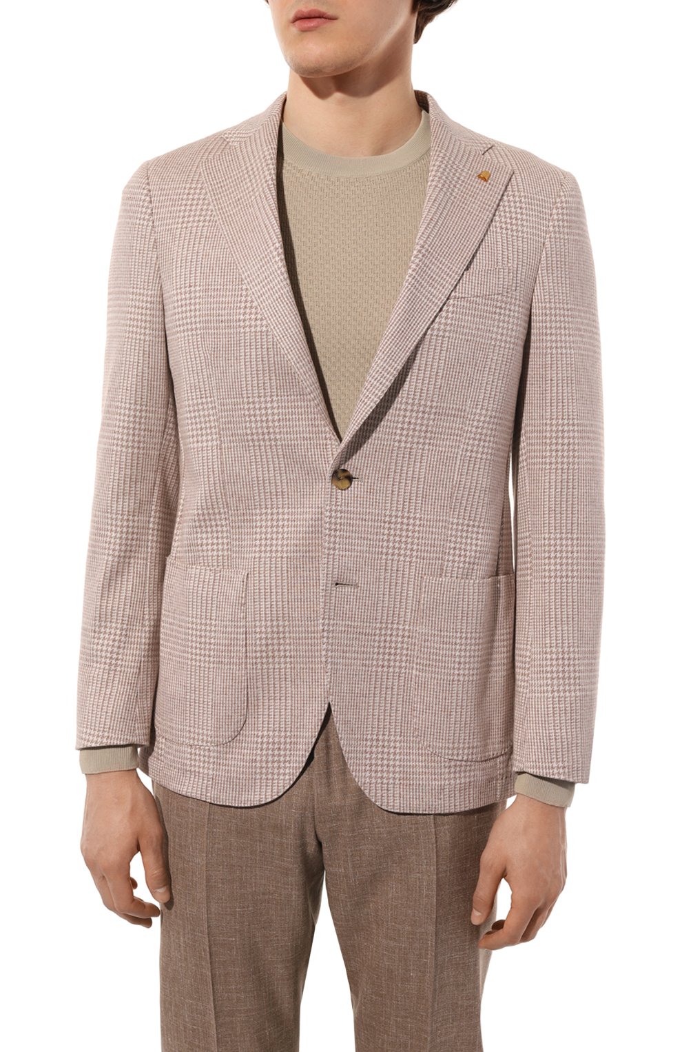 Хлопковый пиджак SARTORIA LATORRE бежевого цвета по цене 74450 руб., арт. JEF74 JD133, фото 3 Хлопковый пиджак SARTORIA LATORRE, арт. JEF74 JD133, фото 3