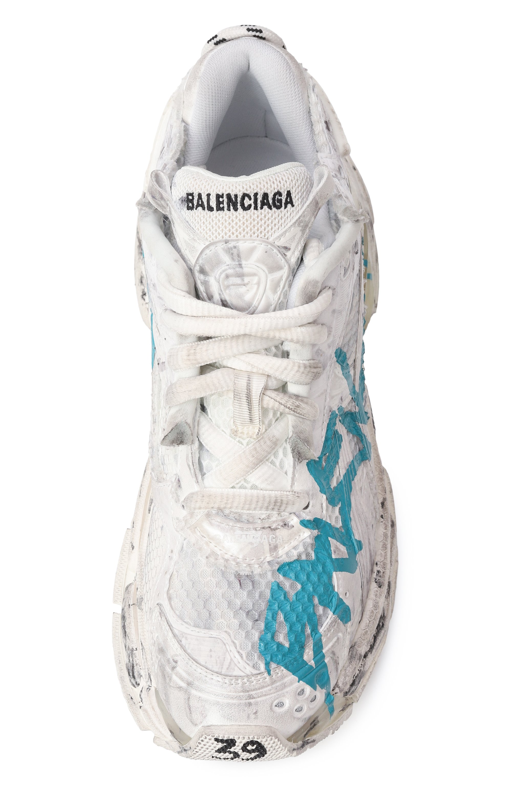 Комбинированные кроссовки runner BALENCIAGA,  арт. 772767/W3RBW, фото 6