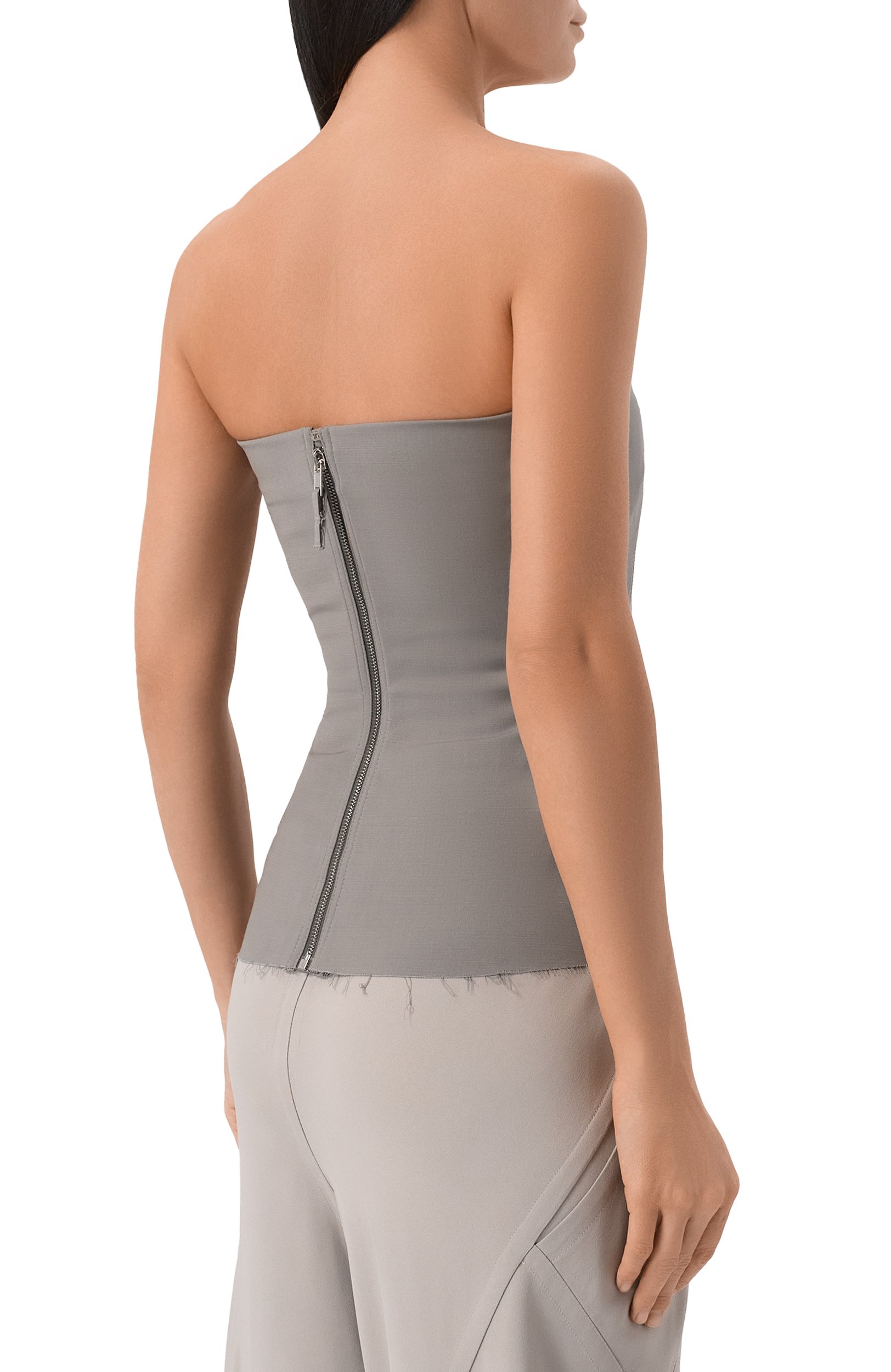 Шерстяной корсет RICK OWENS серого цвета по цене 88800 руб., арт. RP02F5127/WST, фото 4 Шерстяной корсет RICK OWENS, арт. RP02F5127/WST, фото 4