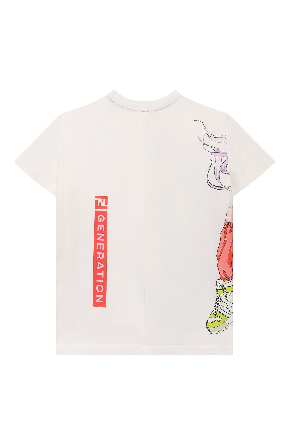 Хлопковая футболка FENDI, арт. JFI297/7AJ/8A-12+, фото 2