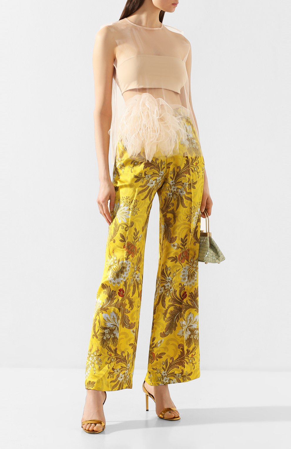 Топ с отделкой перьями DRIES VAN NOTEN, арт. 201-18636-9306, фото 2