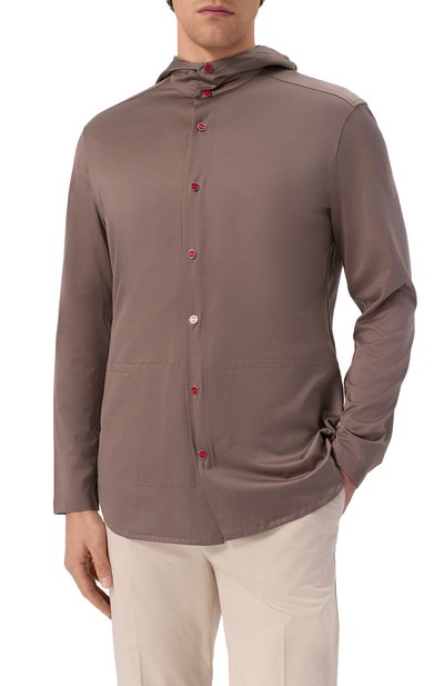 Хлопковая рубашка KITON, арт. UMCPETEH0923413, фото 3