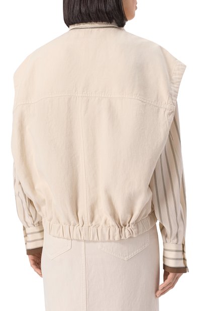 Жилет из хлопка и льна BRUNELLO CUCINELLI, арт. ML996FX706, фото 4