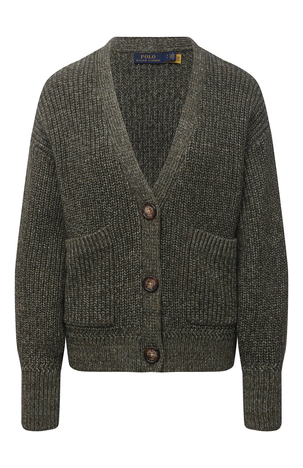 Кардиган из хлопка и льна POLO RALPH LAUREN хаки цвета по цене 31350 руб., арт. 211839010, фото 1 Кардиган из хлопка и льна POLO RALPH LAUREN, арт. 211839010, фото 1
