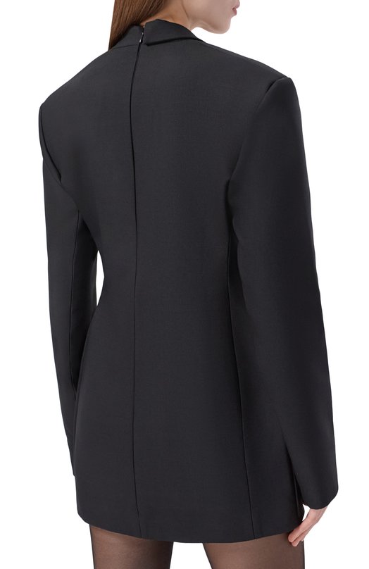 Шерстяное платье David Koma PF25DK40TJDA EXCLUSIVE Чёрный  PF25DK40TJDA EXCLUSIVE Фото 4