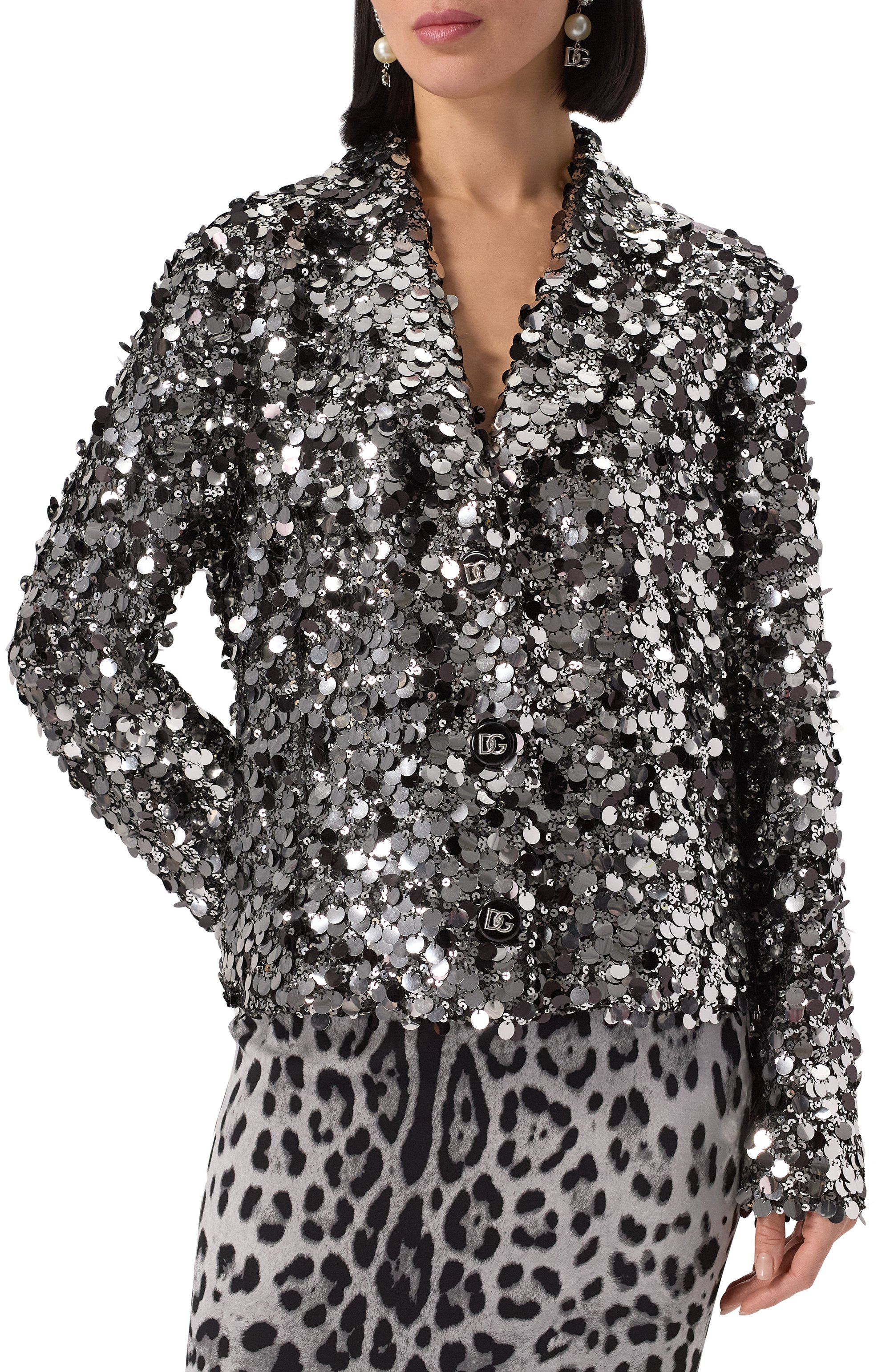 Жакет с отделкой пайетками DOLCE & GABBANA, арт. F27DHT/FLSJ8, фото 3