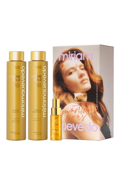 Женский золотой набор-люкс для питания и сияния волос (250+250+30ml) MIRIAMQUEVEDO, арт. 202