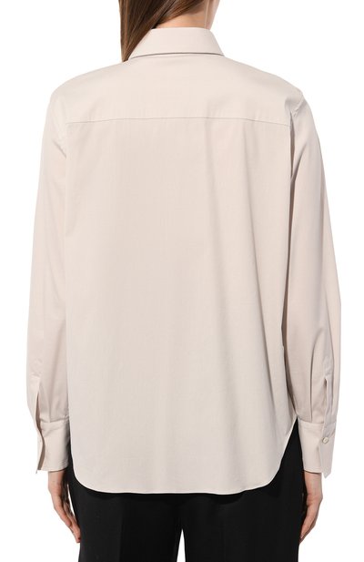 Хлопковая рубашка BRUNELLO CUCINELLI кремового цвета по цене 120000 руб., арт. M0091B1367, фото 4 Хлопковая рубашка BRUNELLO CUCINELLI, арт. M0091B1367, фото 4