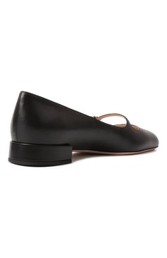 Женские кожаные балетки preshoes VALENTINO черного цвета, арт. 6W2S0LL7/DHS | Фото 5 (Драгоценные камни: Проставлено; Материал сплава: Проставлено; Материал внутренний: Натуральная кожа; Каблук высота: Низкий; Подошва: Плоская; Материал внешний: Натуральная кожа)