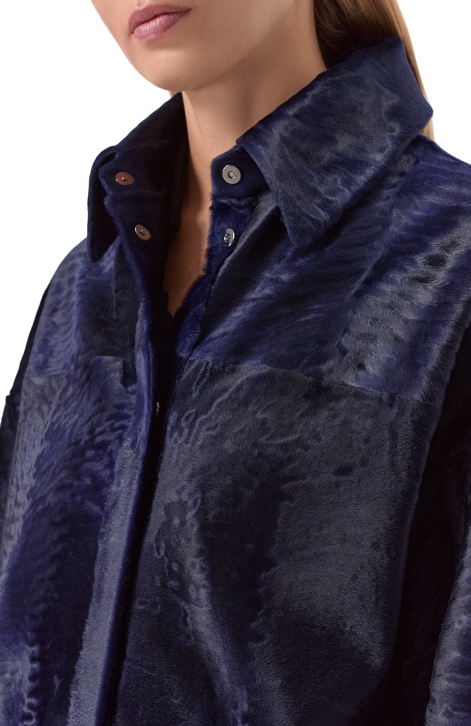 Куртка-рубашка из каракульчи MVST, арт. M022/KARAKULCHA NAVY, фото 5