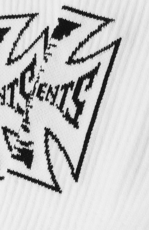 Хлопковые носки VETEMENTS UE76S0301W/2906 KNIT Белый  UE76S0301W/2906 KNIT Фото 2