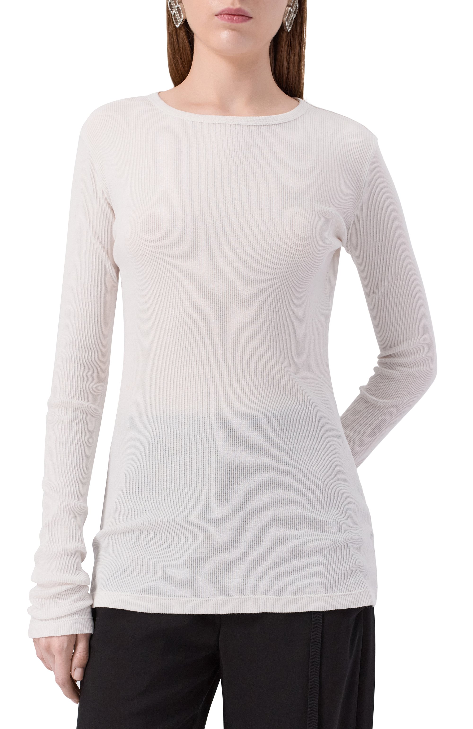 Хлопковый лонгслив ANN DEMEULEMEESTER, арт. B0011488/FA659, фото 3