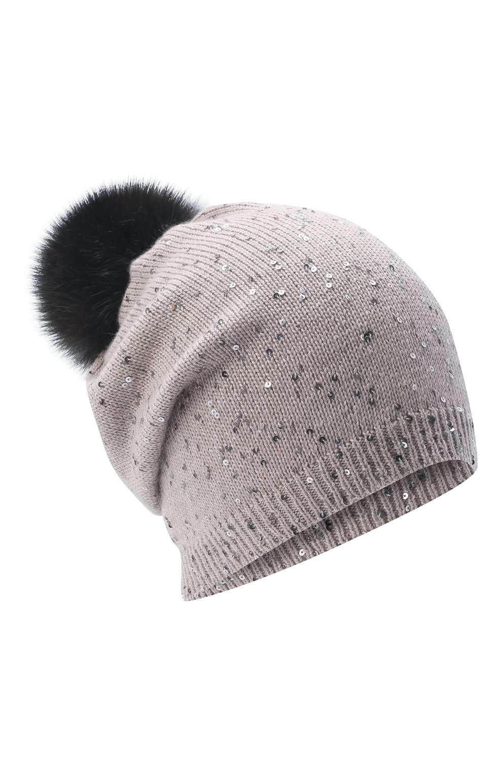 Шапка с помпоном из меха соболя BLACK SABLE, арт. BS-005CP4, фото 1