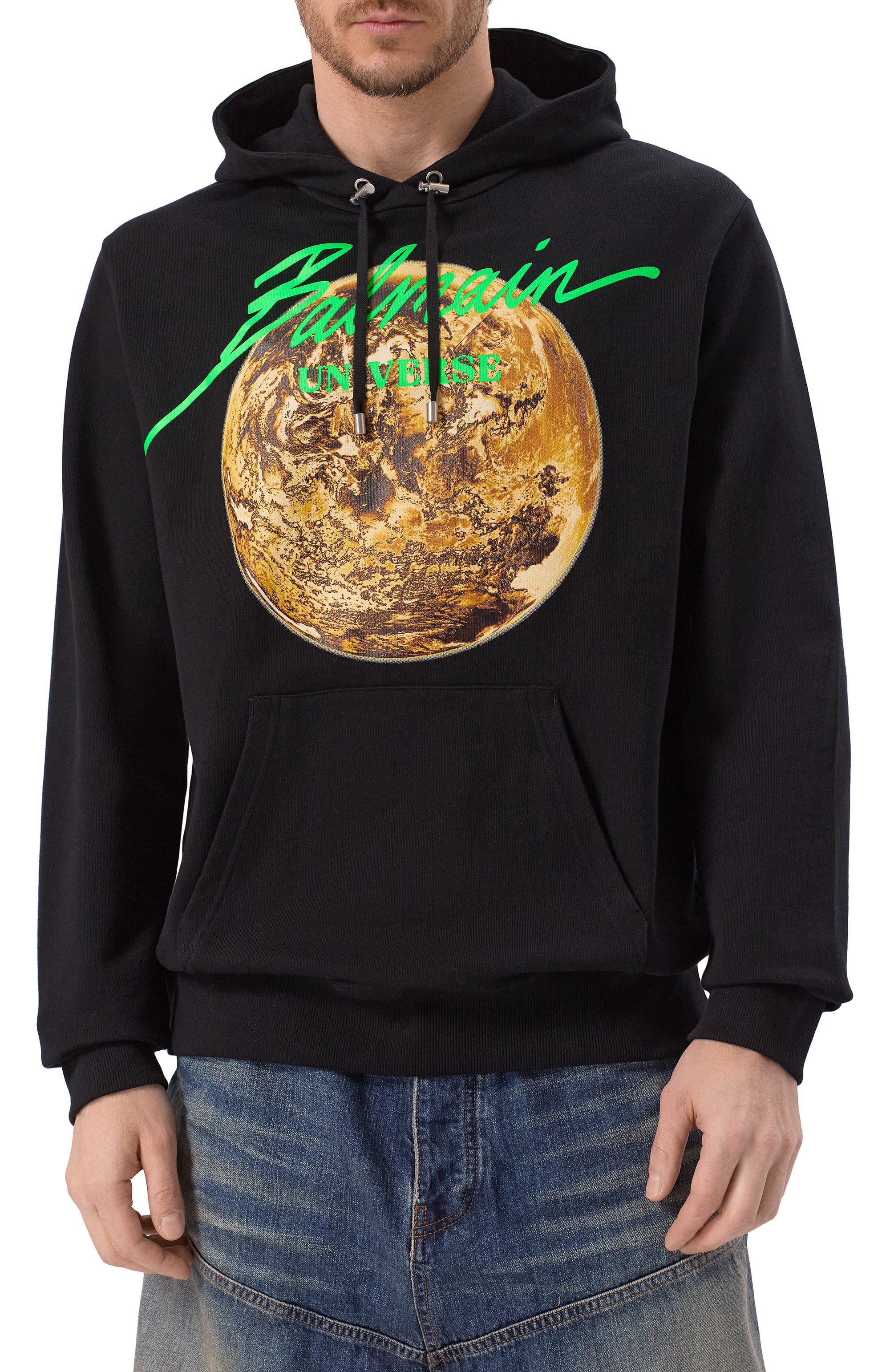 Хлопковое худи BALMAIN, арт. EH0JT047GE78, фото 3