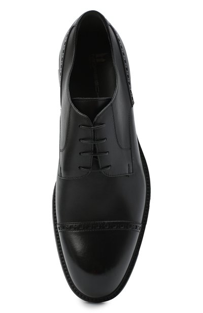 Кожаные дерби MORESCHI черного цвета по цене 52900 руб., арт. 43560/SD/B0RG0GNA/F.NAPPA, фото 5 Кожаные дерби MORESCHI, арт. 43560/SD/B0RG0GNA/F.NAPPA, фото 5