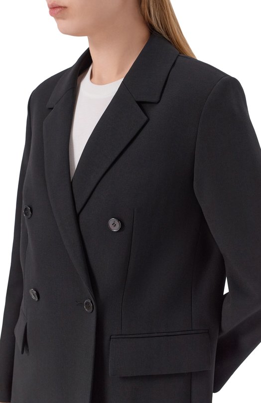 Жакет из шерсти и вискозы 12 STOREEZ 126463 Чёрный  126463 Фото 5