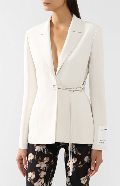 Жакет из вискозы OFF-WHITE белого цвета по цене 179500 руб., арт. 0WEF028S19D950740201, фото 3 Жакет из вискозы OFF-WHITE, арт. 0WEF028S19D950740201, фото 3