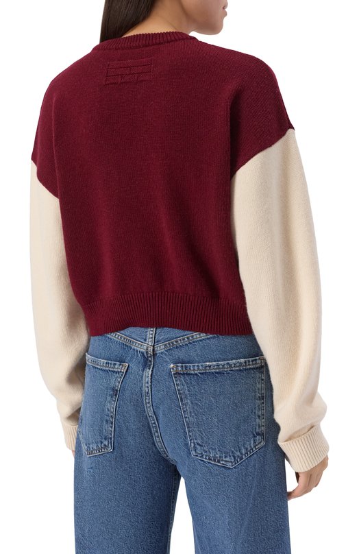 Кашемировый свитер FRAME x Sotheby's Frame Denim WE25KSW045 Бордовый  WE25KSW045 Фото 4