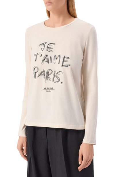 Хлопковый лонгслив WEEKEND MAX MARA, арт. REN0IR, фото 3