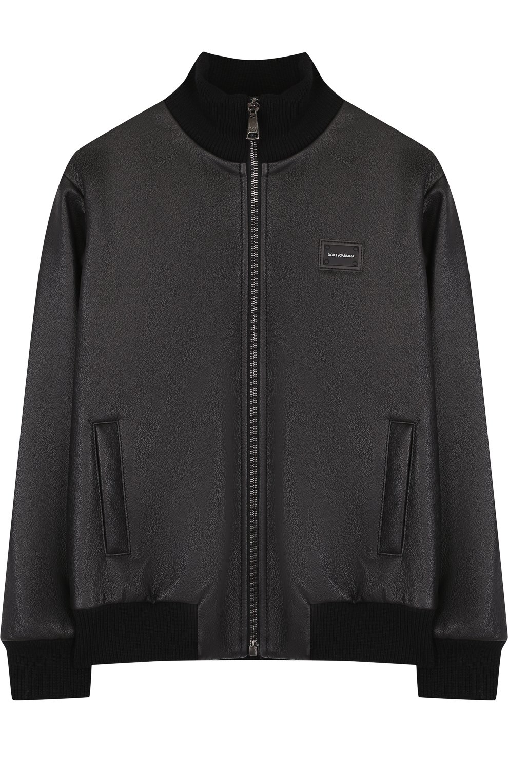 Кожаный бомбер с воротником-стойкой DOLCE & GABBANA, арт. L4JBT8/G7NLM/2-6, фото 1
