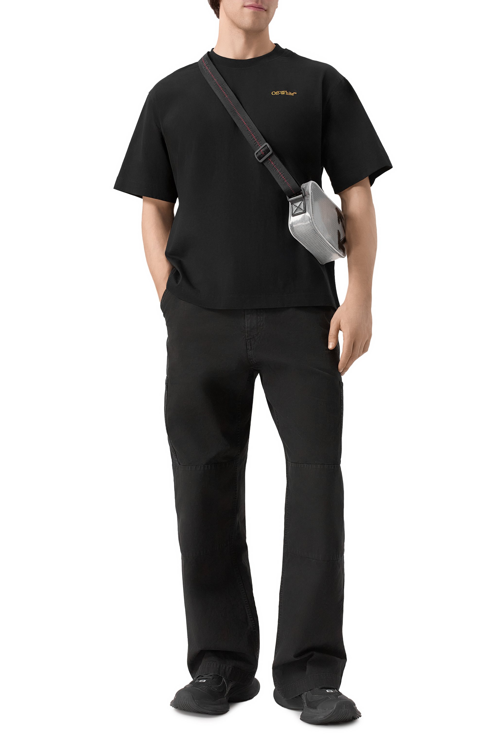 Хлопковая футболка OFF-WHITE, арт. 0MAA120S25JER00D, фото 2