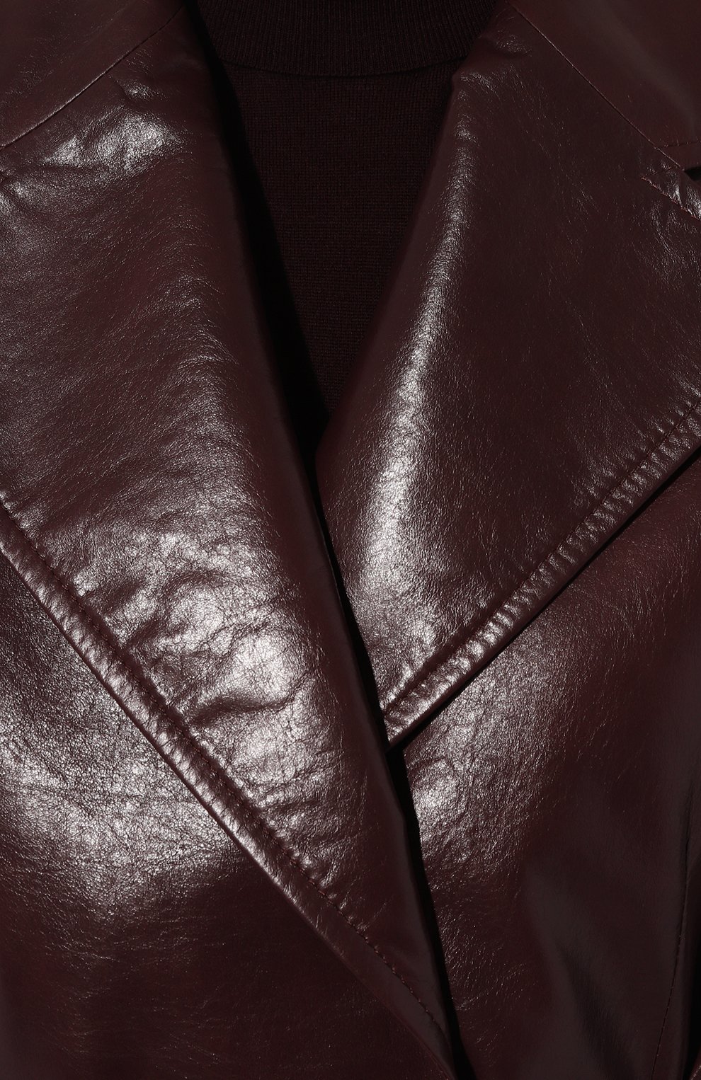 Кожаный жакет COLOR TEMPERATURE бордового цвета по цене 360000 руб., арт. К-16/581, фото 5 Кожаный жакет COLOR TEMPERATURE, арт. К-16/581, фото 5