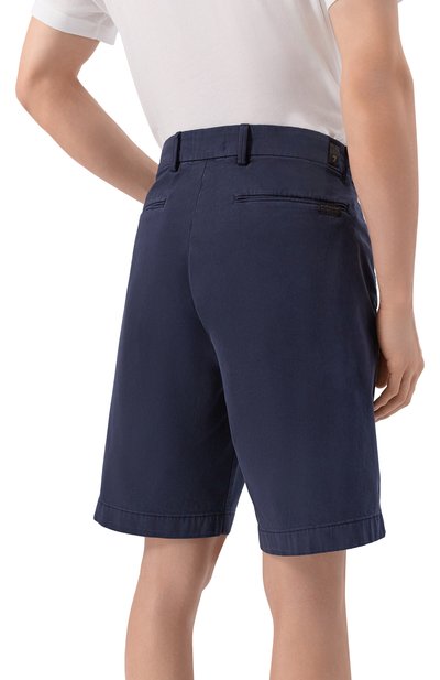 Хлопковые шорты 7 FOR ALL MANKIND темно-синего цвета по цене 22300 руб., арт. 7TI70E45-3A4, фото 4 Хлопковые шорты 7 FOR ALL MANKIND, арт. 7TI70E45-3A4, фото 4