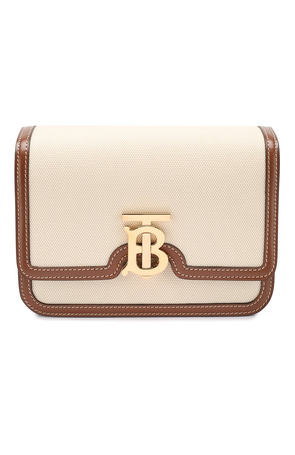 Женская сумка tb bag small BURBERRY бежевого цвета, арт. 8014640 | Фото 1 (Сумки-технические: Сумки че�рез плечо; Материал сплава: Проставлено, Проверено; Ремень/цепочка: На ремешке; Статус проверки: Проверено, Проверена категория; Материал: Текстиль; Драгоценные камни: Проставлено; Размер: small)