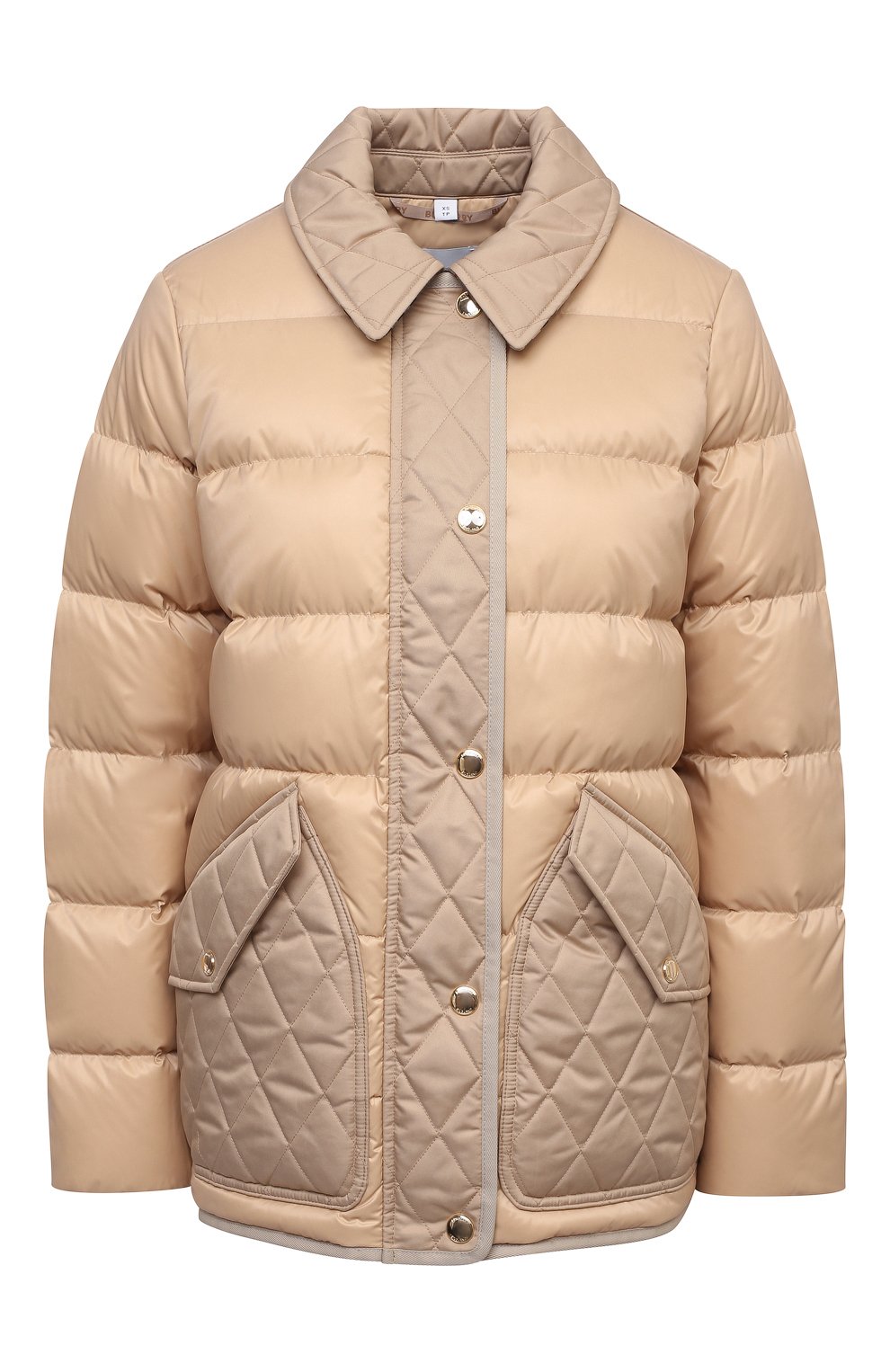 Пуховая куртка BURBERRY бежевого цвета по цене 132000 руб., арт. 8039217, фото 1 Пуховая куртка BURBERRY, арт. 8039217, фото 1
